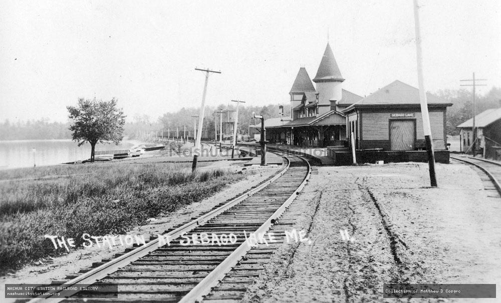 Postcard: The Station at Sebago Lake, Maine